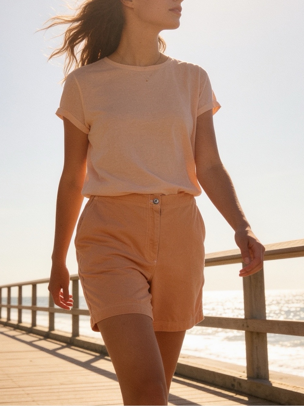 Lauren Ralph Lauren Women’s Chino Shorts Peach Sz 8 EUC